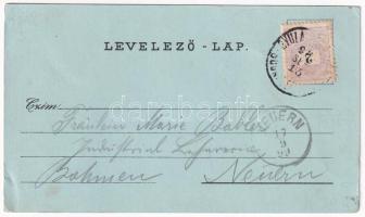 1899 (Vorläufer) Lippa, Lipova; Oberhalb d. Brücke, Staats Bürger und Handelsschule / Állami polgári...