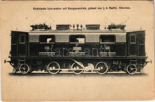 Elektrische Lokomotive mit Stangenantrieb, gebaut von J. A. Maffei, München / locomotive