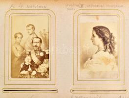 cca 1870-1910 Érdekes fotóalbum, sokféle témájú fotóval: Széll Farkas (1844-1909) magyar jogász; fén...