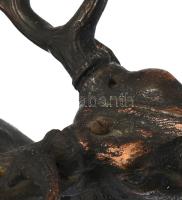 Jelzés nélkül: Szarvas. Öntöttvas, agancsai javítottak. m: 34cm