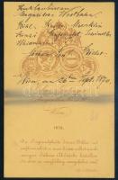 1870 Bécs, a Magyar Nyugati Vasút (Ungarische Westbahn) közös magyar-osztrák vasúttársaság tisztvise...