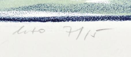 Sinkó István (1951-): Csatorna lejáró, 2004. Litográfia, papír, jelzett, számozott: 7/15. 36x50 cm