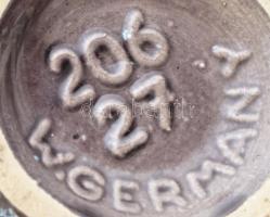 Német retró kerámia váza, jelzett, hibátlan, m: 27 cm