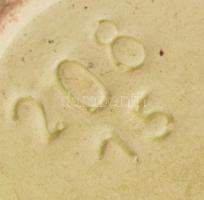 Német retró kerámia váza, jelzett, mázlepattanás, m: 15 cm