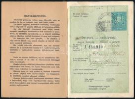 1934 Bp., a Magyar Királyság által kiállított fényképes útlevél vízumokkal / Hungarian passport