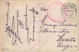 1915 Ich führe Dich zur Genesung / Hited meggyógyít. Osztrák-magyar katonai művészlap / WWI Austro-H...