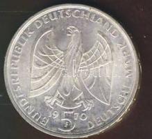 NSZK 1970. 5M Ag "Beethoven" T:1-