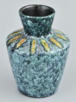 Bodrogkeresztúri váza. Retro mintás, jelzett, kis kopással. m: 16 cm