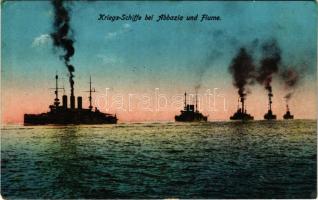 1917 K.u.k. Kriegsmarine Kriegs-Schiffe bei Abbazia und Fiume / Osztrák-magyar haditengerészet hadihajói / Austro-Hungarian Navy battleships (EK)