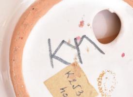 Kerezsi Gyöngyi: Retró kerámia tál, jelzett, hibátlan, d: 22 cm
