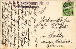 1915 Nagyszeben, Hermannstadt, Sibiu; Schewisgasse, Korpscommandanten Palaic / Hadtestparancsnokság ...