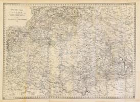 1848/1849 Übersichtskarte von Ungarn und Siebenbürgen zur Geschichte des Winterfeldzuges, 52×62 cm