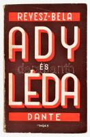 Révész Béla: Ady és Léda. Ady Endre több mint száz ismeretlen levelével, verskézirataival, 21 fényképpel és egyéb melléklettel. Bp., 1934, Dante. A borító grafikája Végh Gusztáv munkája. Kiadói illusztrált papírkötés, kopott, kissé foltos borítóval, javított kötéssel.