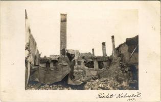1917 Kalush, Kalus; Első világháborús pusztítás / WWI military destruction. photo