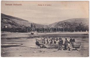 1912 Alvinc, Vintu de Jos; komp és átjárás / ferry crossing the river. Fotografie von Joseph Krempels