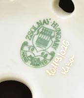 Zsolnay pillangó mintás lámpatest. Kézzel festett, jelzett, hibátlan 33 cm