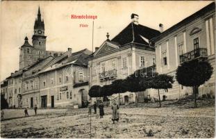 1911 Körmöcbánya, Kremnitz, Kremnica; Fő tér, üzletek. Paxner J. és Biron H. kiadása / main square, shops (EK)