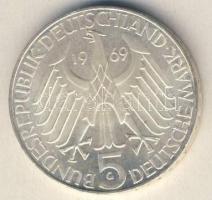 NSZK 1969. 5M Ag "Fontane" T:1