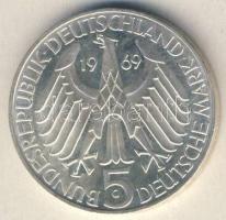 NSZK 1969. 5M Ag "Fontane" T:1