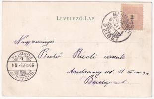 1899 (Vorläufer) Máramarossziget, Sighetu Marmatiei; Fő tér. Kaufman Ábr. kiadása / Ringplatz / main...