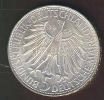 NSZK 1966. 5M Ag "Leibniz" T:1