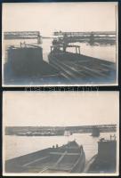 1915 Zimony és Belgrád látképe a Száva híddal 4 db fotó Scheffer udvari fényképész felvétele 18x13 c...