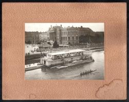 cca 1930 Szeged Tisza part fotó kartonon 28x23 cm