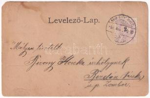 1898 (Vorläufer) Nagyszentmiklós, Sannicolau Mare; Artézi kút, Czenzinger szálloda belső / mineral w...