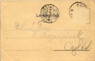 1899 (Vorläufer) Szolnok, M. kir. Pénzügyigazgatóság, M. kir. törvényház, Szapáry utca, Kalmár Miksa...