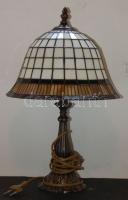 Dekoratív Tiffany jellegű asztali lámpa 40cm-es magassággal, működőképes állapotban