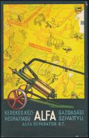 cca 1936 Kézi meghajtású Alfa Separator gazdasági szivattyú dekoratív képes termékismertető prospektusa, 16p