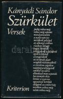 Kányádi Sándor: Szürkület. Bukarest, 1978. Kriterion. DEDIKÁLT. Egészvászon kötésben, kiadói papírborítóval, kis kopással