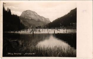 1928 Gyilkos-tó, Ghilcos, Lacul Rosu; Lőrincz fotograf (Gheorgheni) photo (Rb)