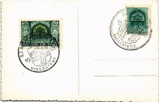 1940 Nagyvárad, Oradea; Városháza / town hall. photo + "1940 Nagyvárad visszatért" So. Stp...