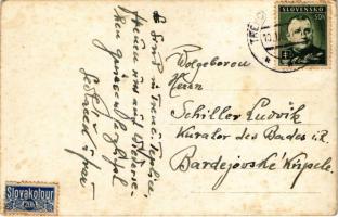 1941 Trencsénteplic, Trencianske Teplice; látkép / general view. Holoubková (Trencín) photo (EK)