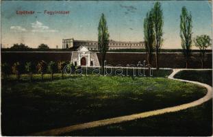 Lipótvár, Újvároska, Leopoldov; Fegyintézet, börtön. Vasúti levelezőlapárusítás 194. / prison (EK)