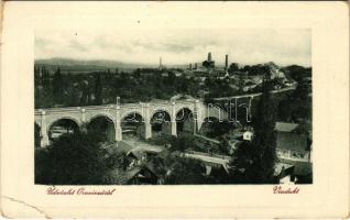 Oravica, Oravicza, Oravita; Viadukt, vasúti híd. W.L. Bp. 1217. / viaduct, railway bridge (EB)