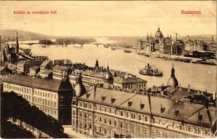 1909 Budapest I. Kilátás az Országház felé. Divald Károly műintézete 15-1908.