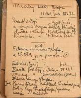 cca 1910-1952 dr. Dobiczki Sándor m. kir. miniszeri tanácsos papírhagyatéka. Hosszú évek naplói note...