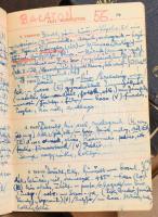 cca 1910-1952 dr. Dobiczki Sándor m. kir. miniszeri tanácsos papírhagyatéka. Hosszú évek naplói note...