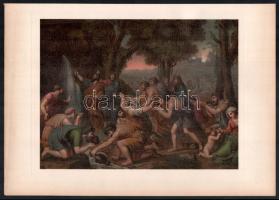 12 db metszet a Klasszikus Arany Bibliából, híres festőművészek (Veronese, Poussin, Rubens stb.) fes...