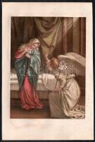 12 db metszet a Klasszikus Arany Bibliából, híres festőművészek (Veronese, Poussin, Rubens stb.) fes...