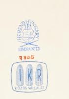 Herendi IKR Közös Vállalat, kukoricás tálka, jelzett, kopásokkal, 13,5x9,5 cm