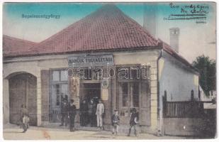 Sepsiszentgyörgy, Sfantu Gheorghe; Hangya fogyasztási és értékesítő szövetkezet üzlete és saját kiadása / cooperative shop