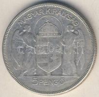1930. 5P Ag "Horthy jobbra" T:3
