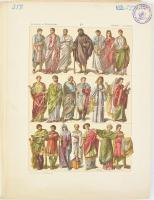 200 db viselettörténeti és történelmi metszet, 1900 körül. Litográfia, papír, jelzett a metszeten (D...