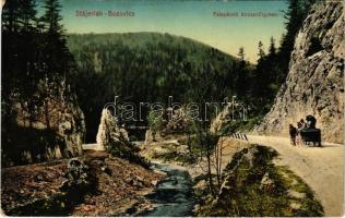 1911 Stájerlak-Bozovics, Staier-Bozovici, Steierdorf-Bosowitsch; Falepároló a Kirzsa-völgyben. Scheitzner kiadása / distillery, valley, road (EK)
