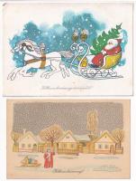 25 db MODERN magyar retro grafikai üdvözlő képeslap vegyes minőségben. Képzőművészeti Alap / 25 mode...