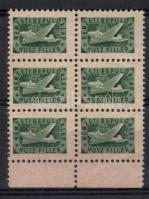 1948 Nemzeti repülő alap bélyeg ívszéli hatostömb