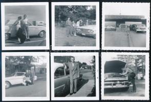 1958-1968 Az Egyesült Államokban élő magyar férfi hazaküldött fényképei, rajtuk klasszikus '50-...